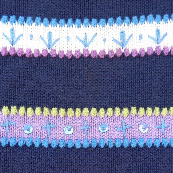 VINTAGE embroidery & sequin detail sweater - Picture 6 of 11